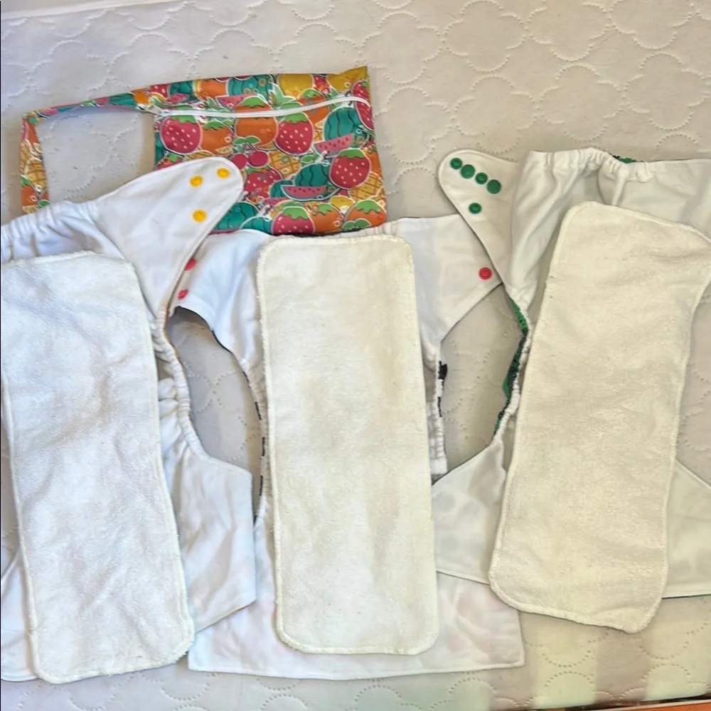 Yellow and Black Diaper Covers Accessories Set